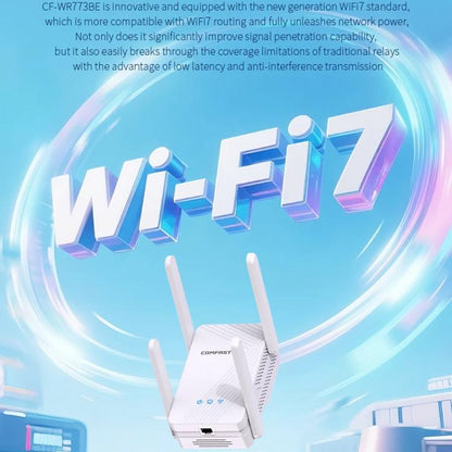 COMFAST CF-WR773BE 3570Mbps WiFi7 Signal Extender Dual Band Gigabit Wireless Repeater, EU Plug, US Plug, UK Plug, AU Plug