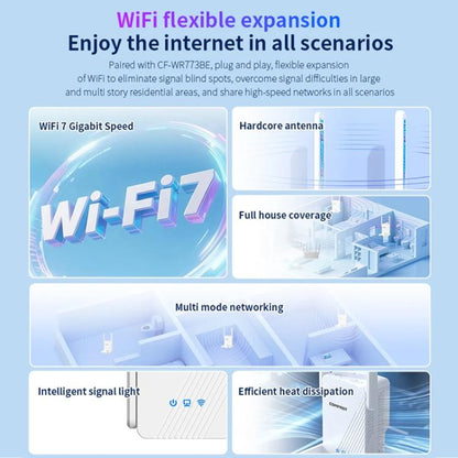 COMFAST CF-WR773BE 3570Mbps WiFi7 Signal Extender Dual Band Gigabit Wireless Repeater, EU Plug, US Plug, UK Plug, AU Plug
