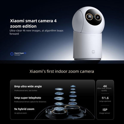 Original Xiaomi Mijia Smart Camera 4 9X Zoom Edition Baby Pet AI Facial Recognition Gesture Call Two-way Voice Camera For Mi Home APP, Xiaomi Mijia Smart Camera 4
