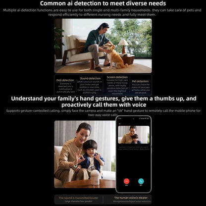 Original Xiaomi Mijia Smart Camera 4 9X Zoom Edition Baby Pet AI Facial Recognition Gesture Call Two-way Voice Camera For Mi Home APP, Xiaomi Mijia Smart Camera 4