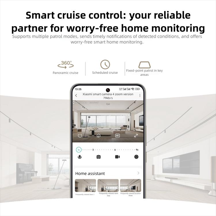 Original Xiaomi Mijia Smart Camera 4 9X Zoom Edition Baby Pet AI Facial Recognition Gesture Call Two-way Voice Camera For Mi Home APP, Xiaomi Mijia Smart Camera 4