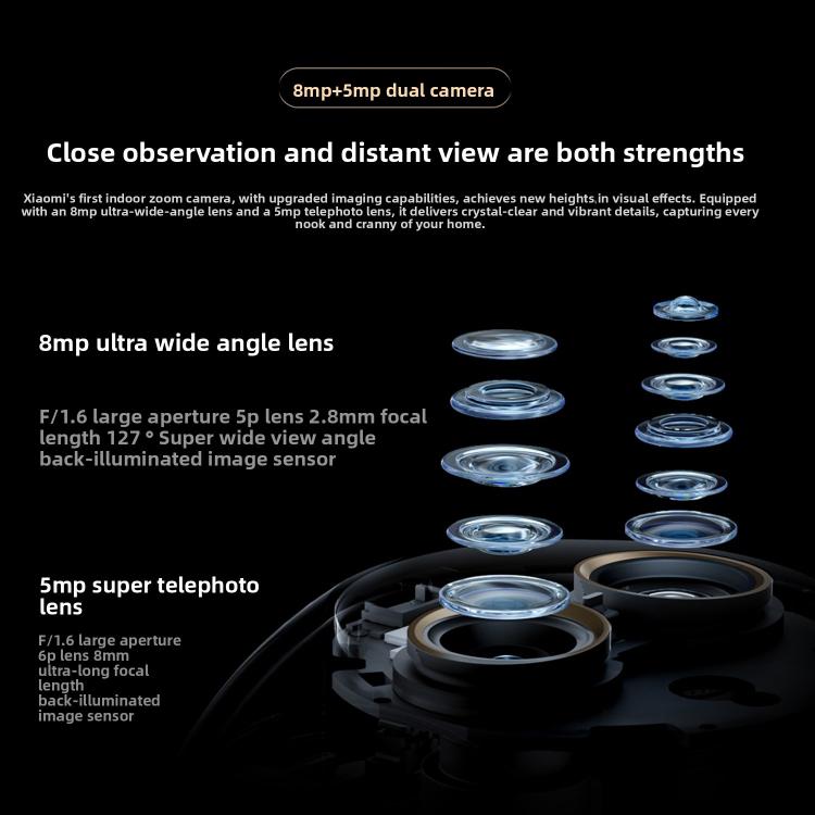 Original Xiaomi Mijia Smart Camera 4 9X Zoom Edition Baby Pet AI Facial Recognition Gesture Call Two-way Voice Camera For Mi Home APP, Xiaomi Mijia Smart Camera 4