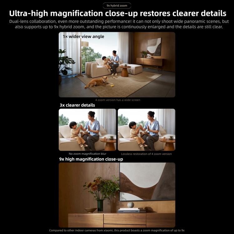 Original Xiaomi Mijia Smart Camera 4 9X Zoom Edition Baby Pet AI Facial Recognition Gesture Call Two-way Voice Camera For Mi Home APP, Xiaomi Mijia Smart Camera 4