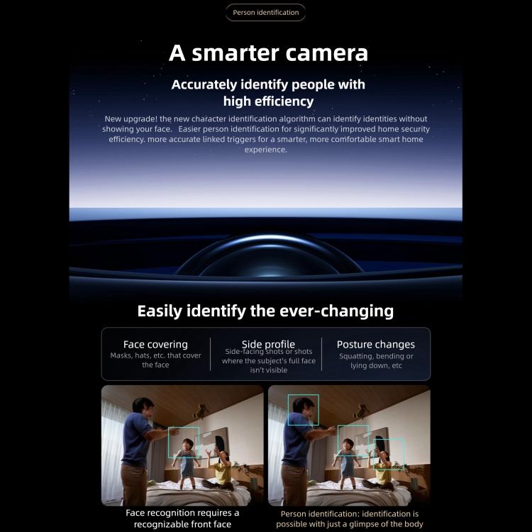 Original Xiaomi Mijia Smart Camera 4 9X Zoom Edition Baby Pet AI Facial Recognition Gesture Call Two-way Voice Camera For Mi Home APP, Xiaomi Mijia Smart Camera 4