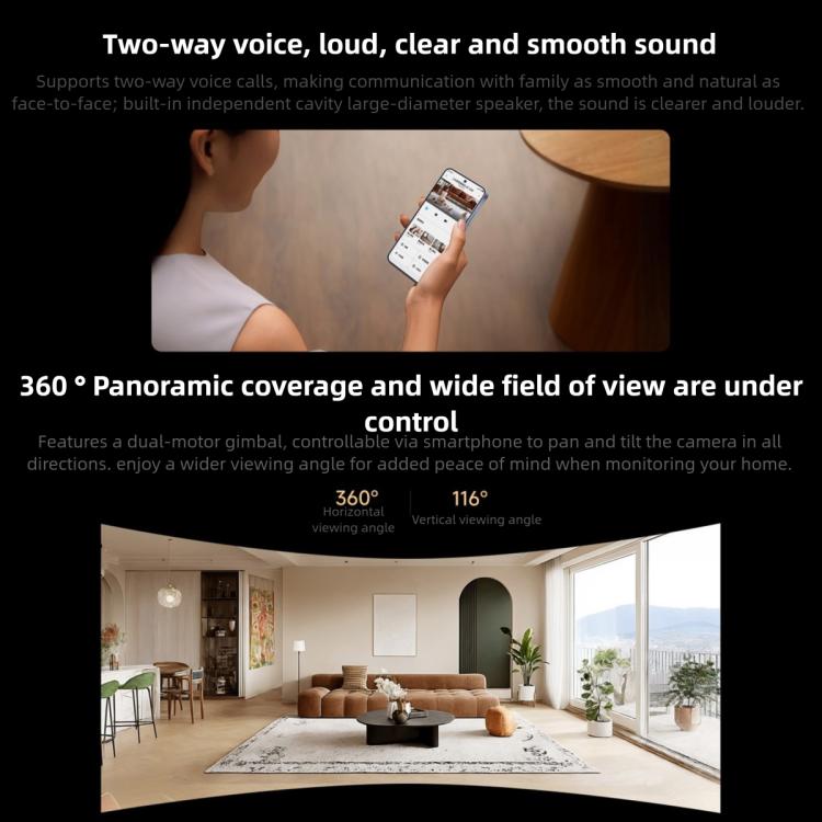 Original Xiaomi Smart Camera 4C 3.5K AI Detection 6MP Full Color Night Vision WiFi 6 Home Security Camera, Xiaomi Smart Camera 4C 3.5K