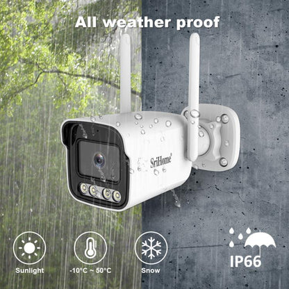 SriHome NVS001-IPC065 5MP 4-CH NVR WiFi IP Camera Kit, EU Plug, US Plug, UK Plug, AU Plug