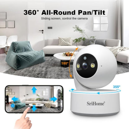 SriHome SH064 8MP HD Two-way Video Mini Camera Supports Night Vision, SH064