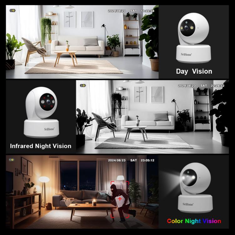 SriHome SH064 8MP HD Two-way Video Mini Camera Supports Night Vision, SH064