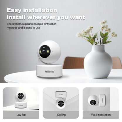 SriHome SH064 8MP HD Two-way Video Mini Camera Supports Night Vision, SH064