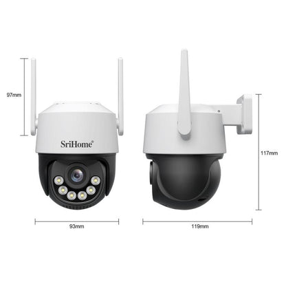 Srihome SH072 8MP 2.4 / 5G WiFi Outdoor AI Auto-Tracking Wireless WiFi Security Camera, EU Plug, US Plug, UK Plug, AU Plug