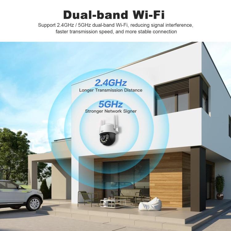 Srihome SH072 8MP 2.4 / 5G WiFi Outdoor AI Auto-Tracking Wireless WiFi Security Camera, EU Plug, US Plug, UK Plug, AU Plug