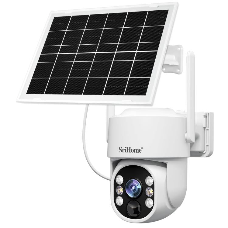 SriHome DH005 4MP 2K Low Power Consumption Wireless Security Camera System with Solar Panel, DH005