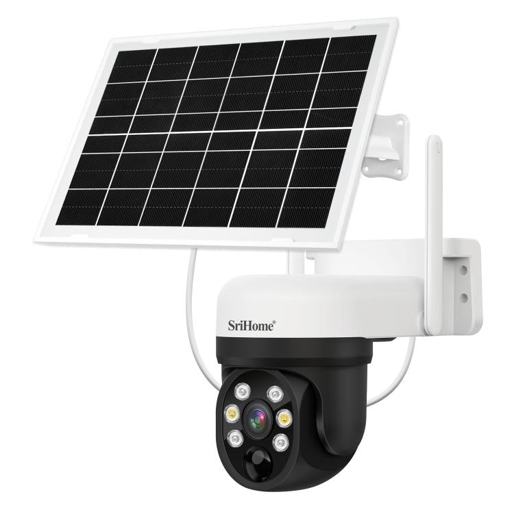 SriHome DH006 4MP 2K Low Power Consumption Wireless Security Camera System with Solar Panel, DH006
