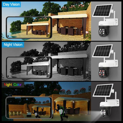 SriHome DH006 4MP 2K Low Power Consumption Wireless Security Camera System with Solar Panel, DH006