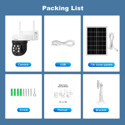SriHome DH006 4MP 2K Low Power Consumption Wireless Security Camera System with Solar Panel, DH006