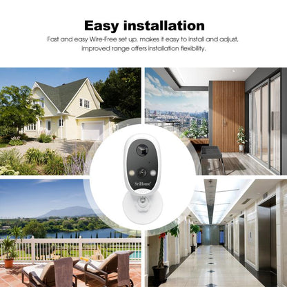 SriHome DH008 4MP 2K Low Power Consumption Wireless Security Camera System, DH008