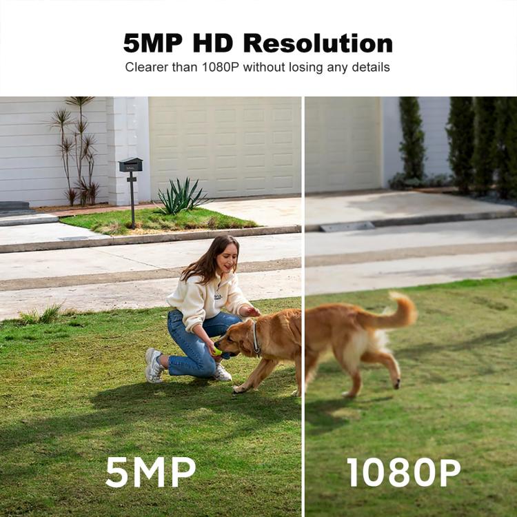 Srihome SH037 5MP Outdoor Waterproof Security HD Camera, Supports Two-Way Audio and Color Night Vision, SH037, 5MP