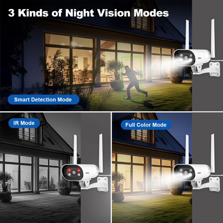 Srihome SH037 5MP Outdoor Waterproof Security HD Camera, Supports Two-Way Audio and Color Night Vision, SH037, 5MP