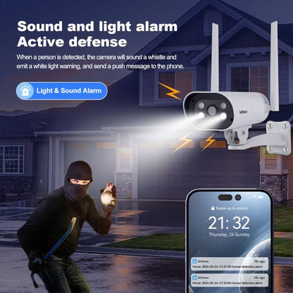 Srihome SH037 5MP Outdoor Waterproof Security HD Camera, Supports Two-Way Audio and Color Night Vision, SH037, 5MP