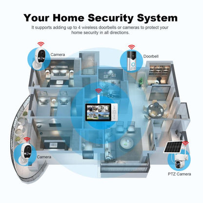 SriHome DH054+DH002 4MP HD Smart WiFi Video PIR Visual Doorbell Set, DH054+DH002
