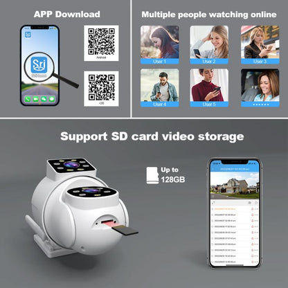 Srihome SH063 4MP Dual Lens Panoramic Surveillance HD Camera, SH063