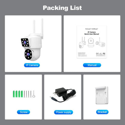 Srihome SH063 4MP Dual Lens Panoramic Surveillance HD Camera, SH063