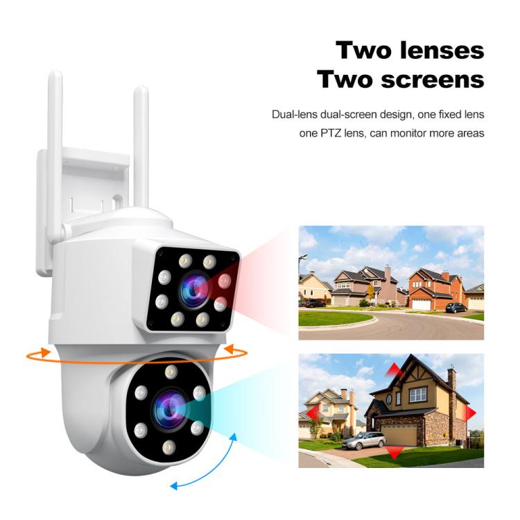 Srihome SH063 4MP Dual Lens Panoramic Surveillance HD Camera, SH063