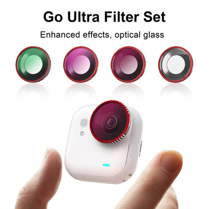 For Insta360 GO Ultra STARTRC Camera Lens Filter, CPL, Black Mist 1/4, UV, ND32, 4 in 1 ND32/64 UV CPL