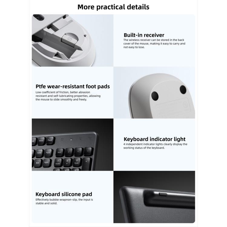 Original Xiaomi 2.4GHz Wireless Keyboard & Mouse Set 3, Gen3
