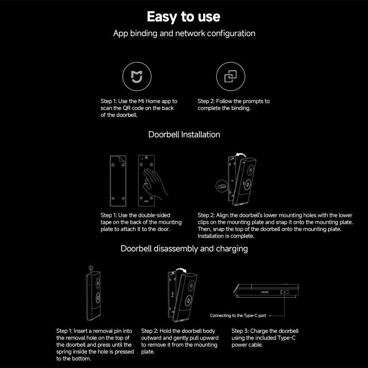 Original Xiaomi Smart Doorbell 4 Pro, Xiaomi Smart Doorbell 4 Pro