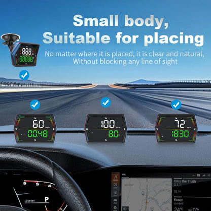 G21 Car HD Display GPS Speedometer Car OBD Meter Display Head-Up Display with Suction Cup Holder, G21