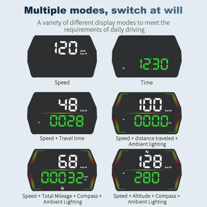 G21 Car HD Display GPS Speedometer Car OBD Meter Display Head-Up Display with Suction Cup Holder, G21