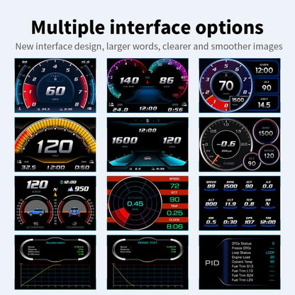 P26 Car HUD Head-Up Display Multi-function LCD OBD Smart Gauge Slope Meter Accelerometer, P26