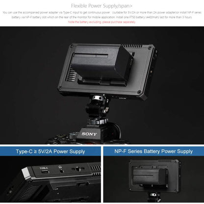 FEELWORLD PS6 5.5 inch OLED Vertical Horizontal Camera Field Video Monitor Touch Screen 4K HDMI-compatible, US Plug, EU Plug, UK Plug, AU Plug