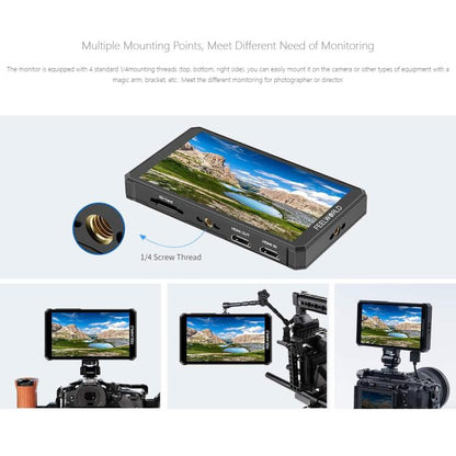 FEELWORLD PS6 5.5 inch OLED Vertical Horizontal Camera Field Video Monitor Touch Screen 4K HDMI-compatible, US Plug, EU Plug, UK Plug, AU Plug