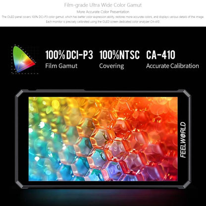 FEELWORLD PS6 5.5 inch OLED Vertical Horizontal Camera Field Video Monitor Touch Screen 4K HDMI-compatible, US Plug, EU Plug, UK Plug, AU Plug