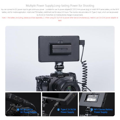 FEELWORLD T6 6 inch Camera Field Video Monitor Aluminium Housing 4K HDMI-compatible 1920x1080 IPS, T6