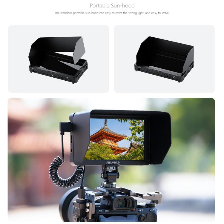 FEELWORLD T6 6 inch Camera Field Video Monitor Aluminium Housing 4K HDMI-compatible 1920x1080 IPS, T6