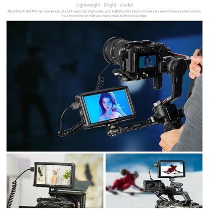 FEELWORLD FW568 Pro 6-inch 1200nit High Bright Camera DSLR Monitor 4K HDMI 60Hz IPS Screen, FW568 Pro