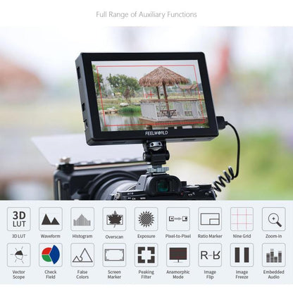 FEELWORLD T7 Pro 7-inch 2000nit Camera Field Video Monitor Aluminium Housing 4K 1920 x 1200 HDMI-compatible IPS Screen, T7 Pro