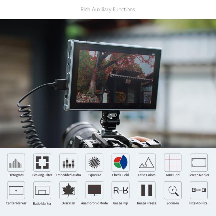 FEELWORLD FW759 Pro 7-inch Touch Screen Camera Field Video Monitor 4K HDMI-compatible 1280 x 800 IPS Screen, FW759 Pro