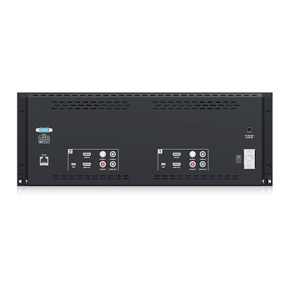 FEELWORLD D101 PLUS-H Dual 10.1 inch 4RU Rackmount Monitor 4K HDMI-compatible CVBS 1920x1200 IPS Screen, US Plug, EU Plug, UK Plug, AU Plug