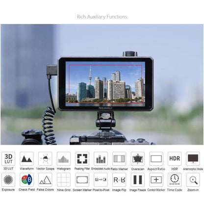 FEELWORLD SC6 6-inch 1500nit High Brightness Aluminium Filed Camera Video Monitor 3G SDI 4K HDMI-compatible 60Hz 1920 x 1080 IPS Screen, SC6