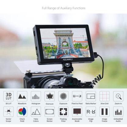 FEELWORLD T7S Pro 7-inch 2000nit High Brightness Filed Camera Video Monitor 3G SDI 4K 60Hz HDMI-compatible 1920 x 1200 IPS Screen, T7S Pro