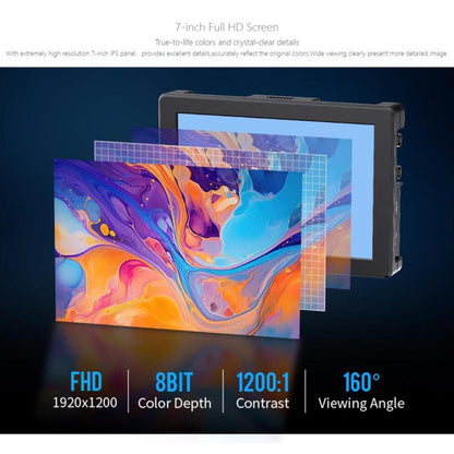 FEELWORLD T7S Pro 7-inch 2000nit High Brightness Filed Camera Video Monitor 3G SDI 4K 60Hz HDMI-compatible 1920 x 1200 IPS Screen, T7S Pro