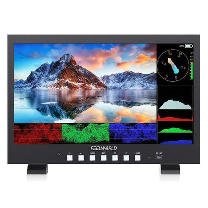 FEELWORLD FVM215-1000 21.5-inch Professional Production Broadcast Monitor High Brightness 1000nit Full HD IPS 4K 60Hz HDMI-compatible 3G-SDI Screen, UK Plug, US Plug, AU Plug, EU Plug