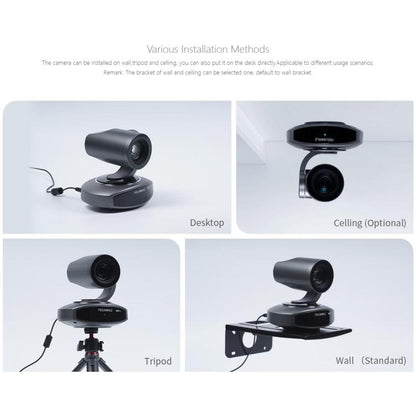 FEELWORLD 4K10X 4K PTZ Camera 10X Optical Zoom AI Tracking HDMI-compatible USB IP Remote Control, UK Plug, US Plug, EU Plug, AU Plug