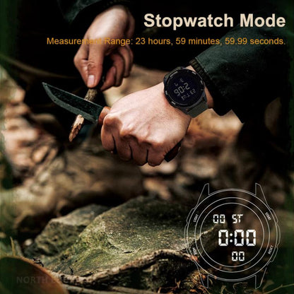 NORTH EDGE TERRAX Outdoor Luminous Waterproof Men Multifunctional Nylon Strap Sports Watch