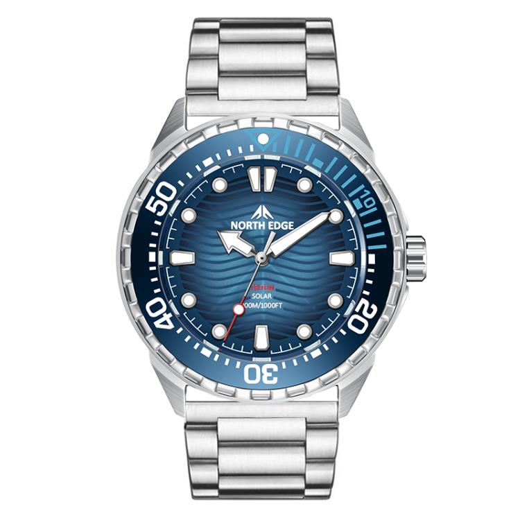 NORTH EDGE TRITON Outdoor Dive Men Solar Luminous Quartz Watch