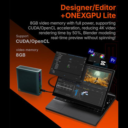 ONE-NETBOOK ONEXGPU Lite AMD Radeon RX 7600M XT 8GB Pocket Graphics Card Dock, ONEXGPU Lite